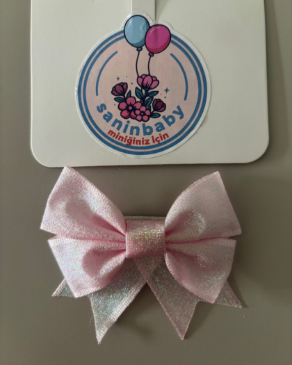 Simli Pembe Fiyonk Toka Kız Bebek